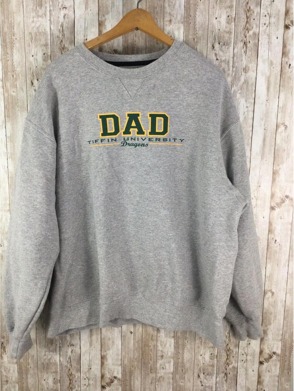 VTG Tiffin University Dragons DAD  Crew Neck Sweatshirt  Men’s XXL Pullover